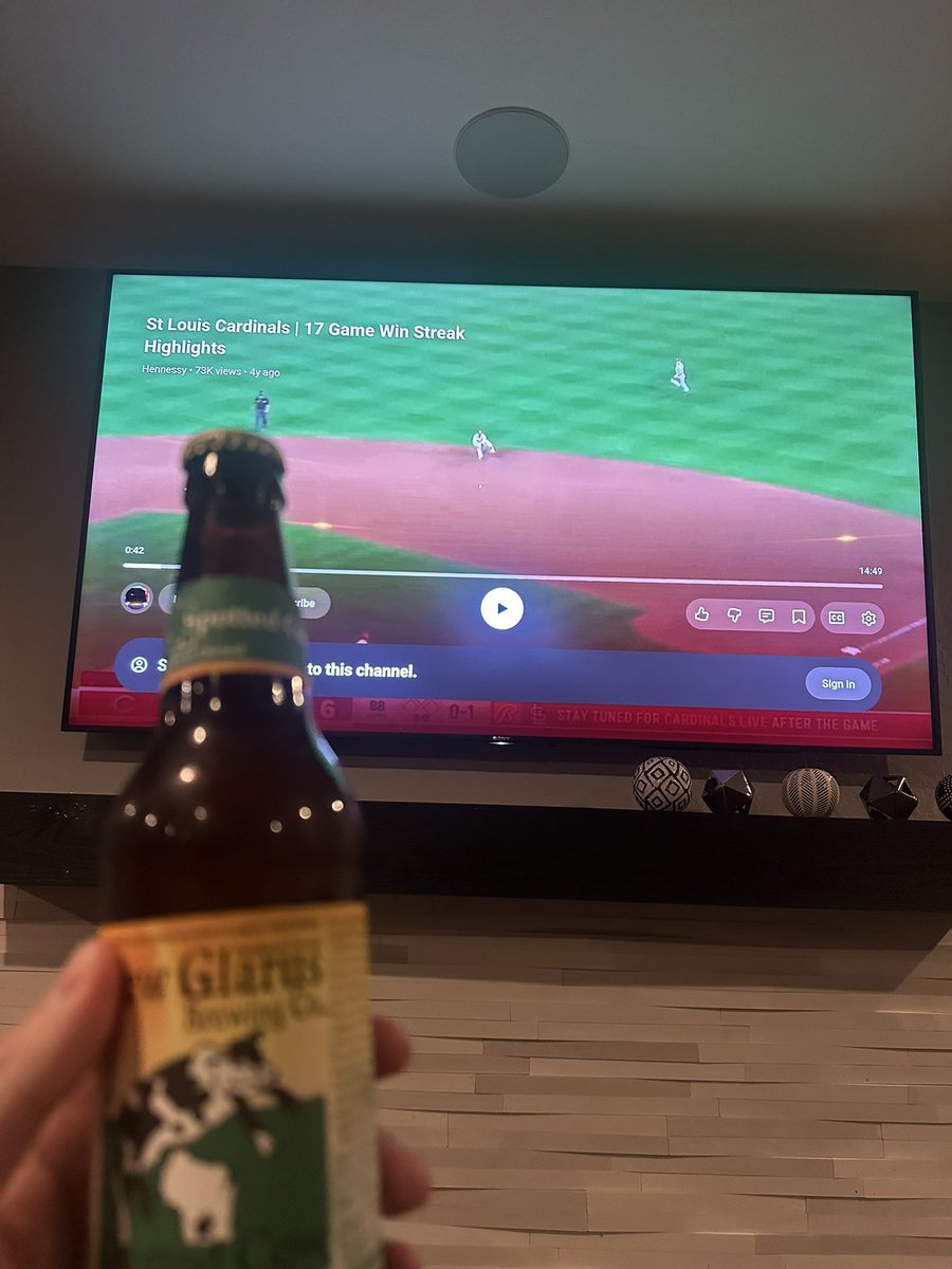What is stopping me from having a spotted cow and watching the Cardinals win 17 games in a row?