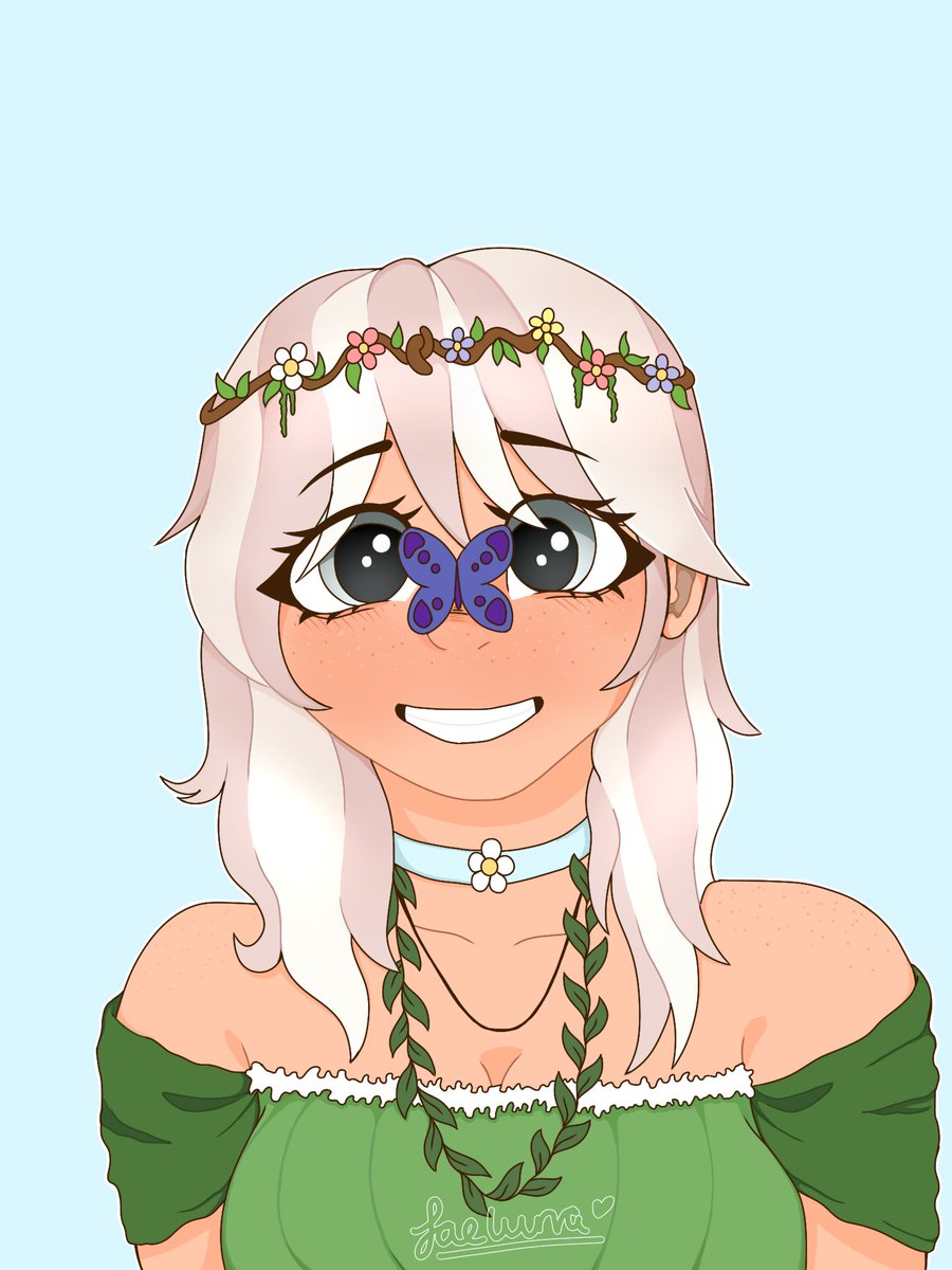 _FaeLuna_'s tweet photo. My Oc as Human! Shes so cute 🦋
•
#art #ocart #digitalartwork #fypシ https://t.co/ME3h5MVcZH