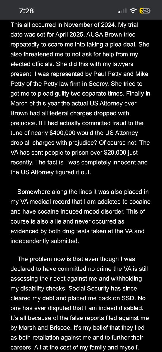 rsyingl's tweet photo. @DAVHQ Please help me understand how a VA OIG agent can file a false report against a veteran full of lies and fabricated evidence with no repercussions. https://t.co/tFD42lYH6S
