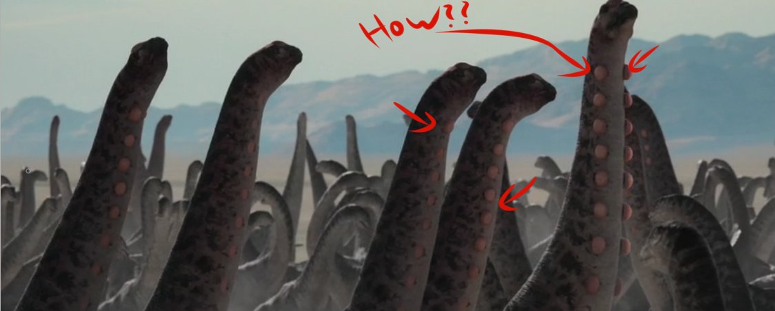 Geckos345's tweet photo. Could someone explain to me how they animated these?!? 
#dinosaurs #prehistoricplanet #animation3d #dinosauranimation #appletv #blender https://t.co/nra3rQNo5d