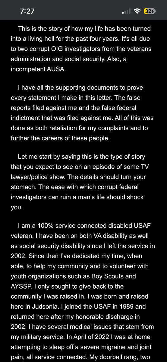 rsyingl's tweet photo. @AmericanLegion Please help me understand how a VA OIG agent can file a false report against a veteran full of lies and fabricated evidence with no repercussions. https://t.co/vgH3vmWPNm