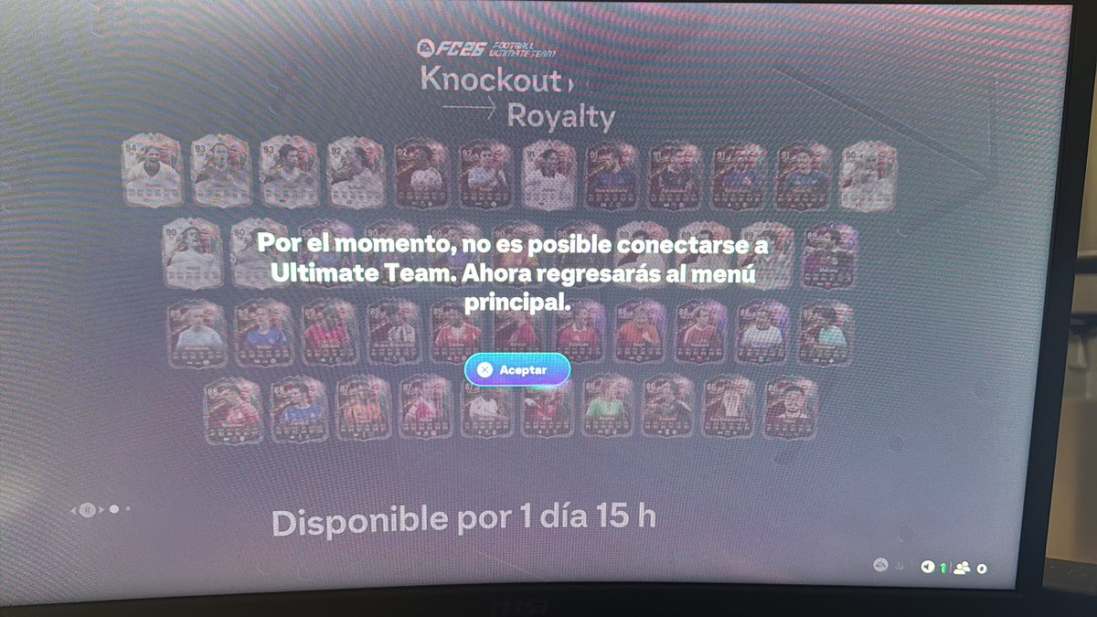 Cuando se cae el servidor en el único momento del día que podes jugar … Gracias <a href="/EASPORTSFC/">EA SPORTS FC</a>