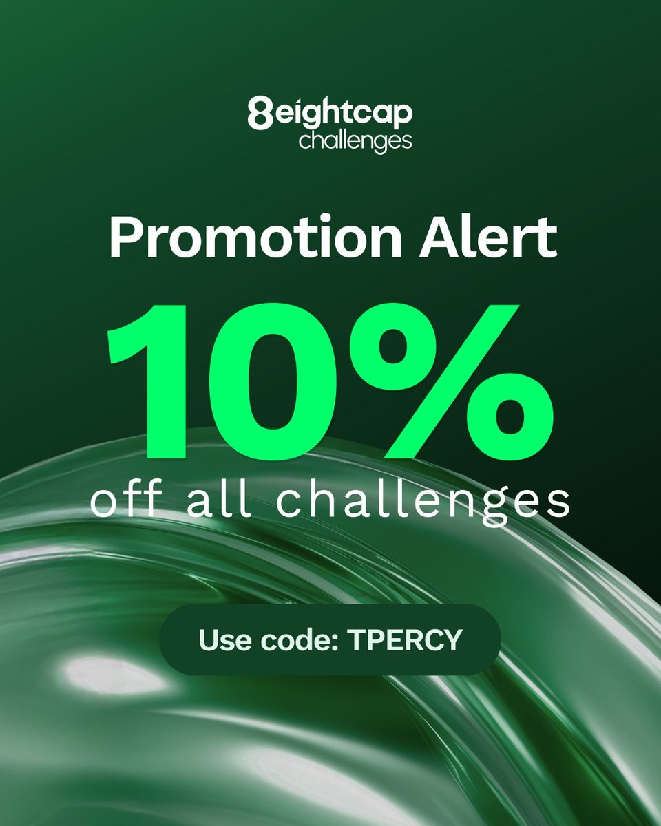 Hello everyone!

I am proud to announce my partnership with <a href="/8Cchallenges/">Eightcap Challenges</a> 

Execution. 
Transparency. 
Real trader focus.

Aligned with a broker that understands what serious traders actually need.

To celebrate, we're offering 10% off on all challenges using my code: TPERCY