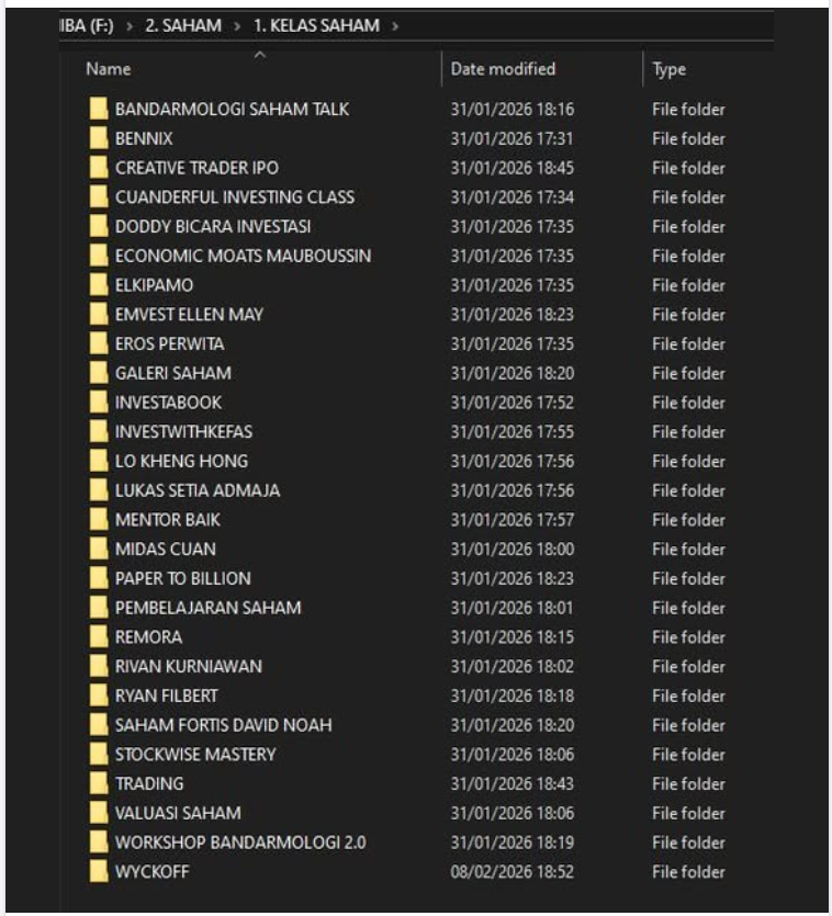 🧔: "Kalo emang jago nyari duit dari saham, ngapain jualan kelas sih?"

komputernya: