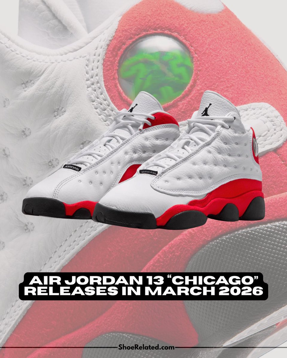 shoerelated's tweet photo. 🔥 AIR JORDAN 13 “CHICAGO” 

Read - https://t.co/MvRam4JhP7 https://t.co/sNuFwgkP7B