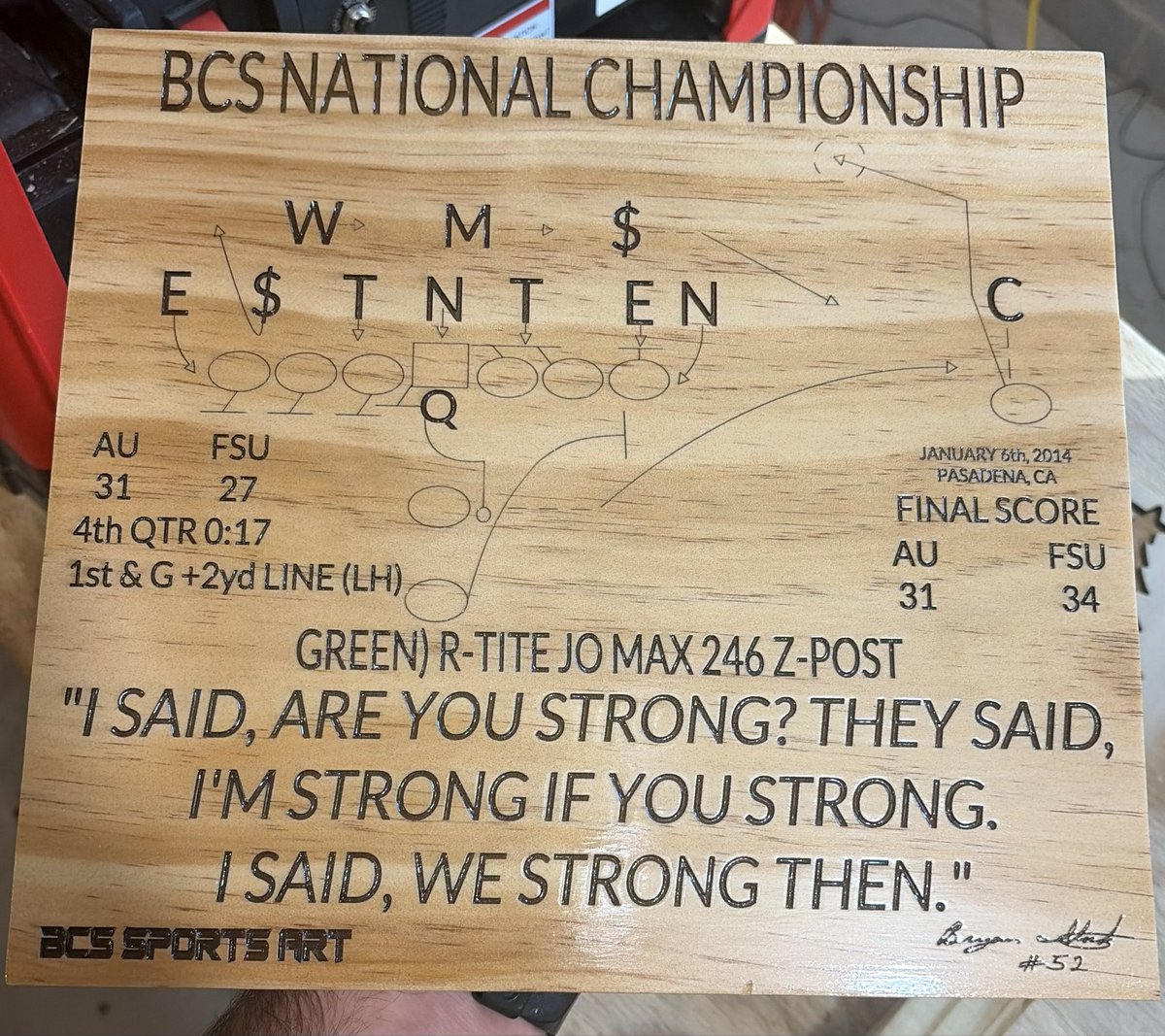 CoachBStork's tweet photo. It made a hell of a piece of #FootballArt https://t.co/VTdM9kMfx9