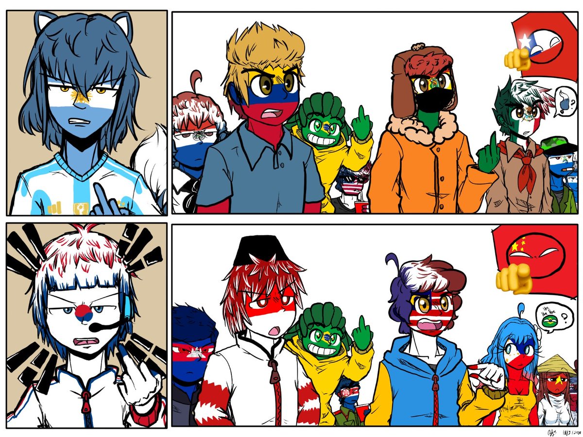 Cinematography parallelism.

Note: I apologize if this offended you any way, it's just a parody of everything I've been seeing these 2 last week.

#CountryHumans #Countryballs #polandball