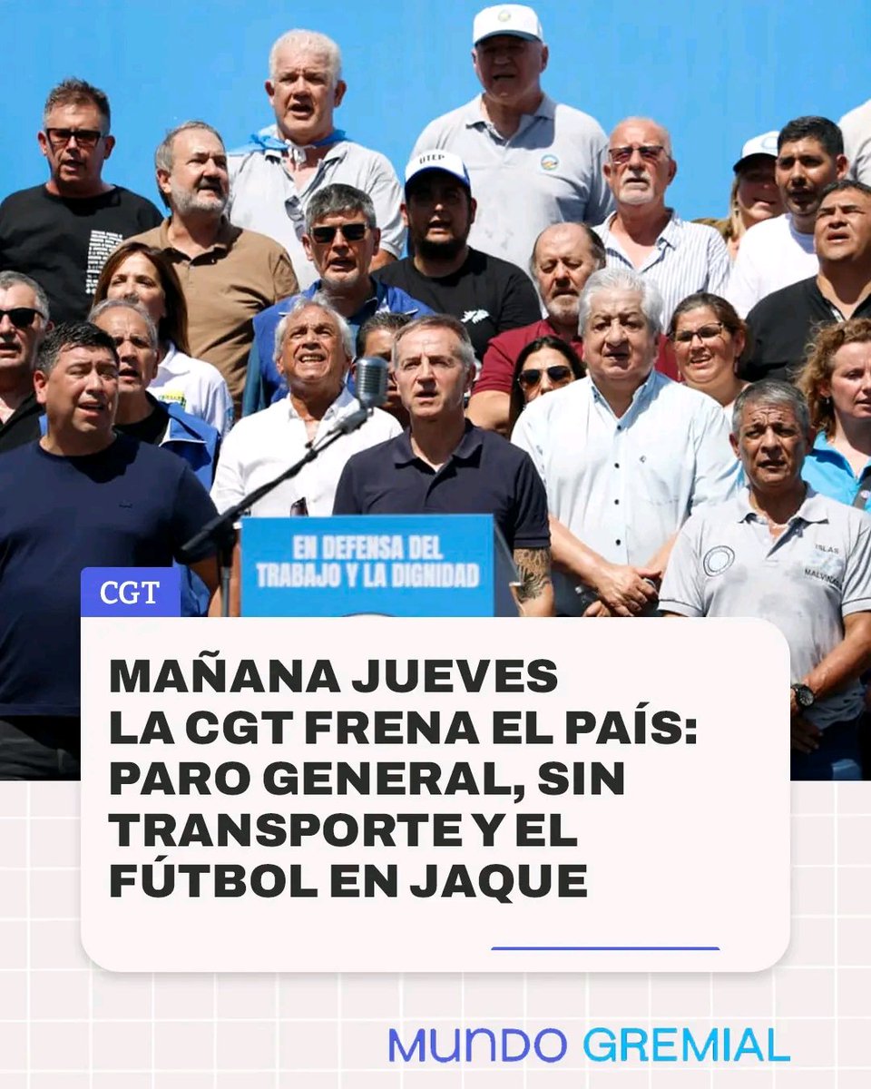 🛑 EL PARO DEL JUEVES NO ES CONTRA MILEI SINO CONTRA LOS LABURANTES 💥

¿Estás de acuerdo?

1- SI, TOTALMENTE ✅ 
2- NO ❌