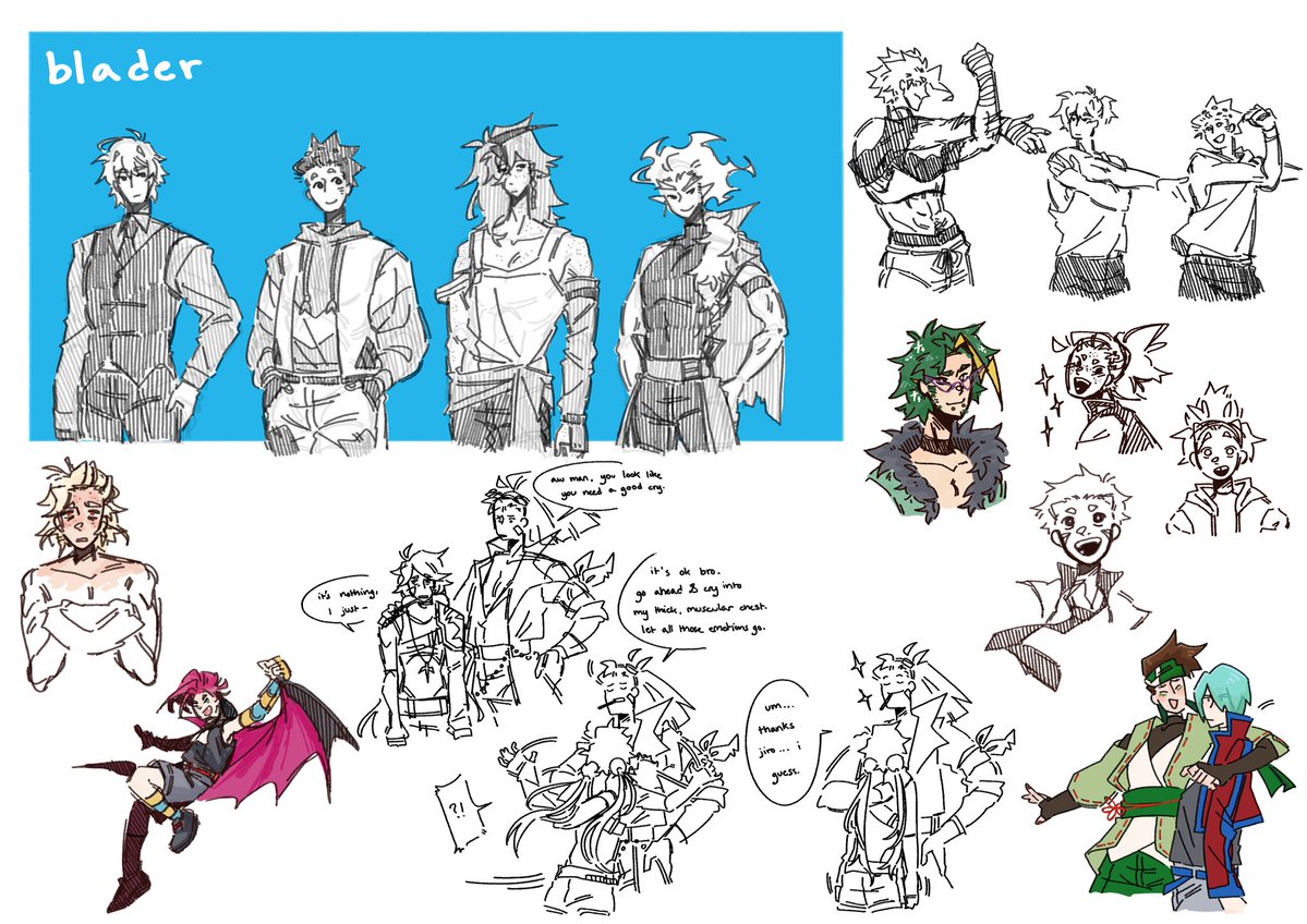 doodle page including but not limited to beyblade weezer, one ship, and bell redesign oh my