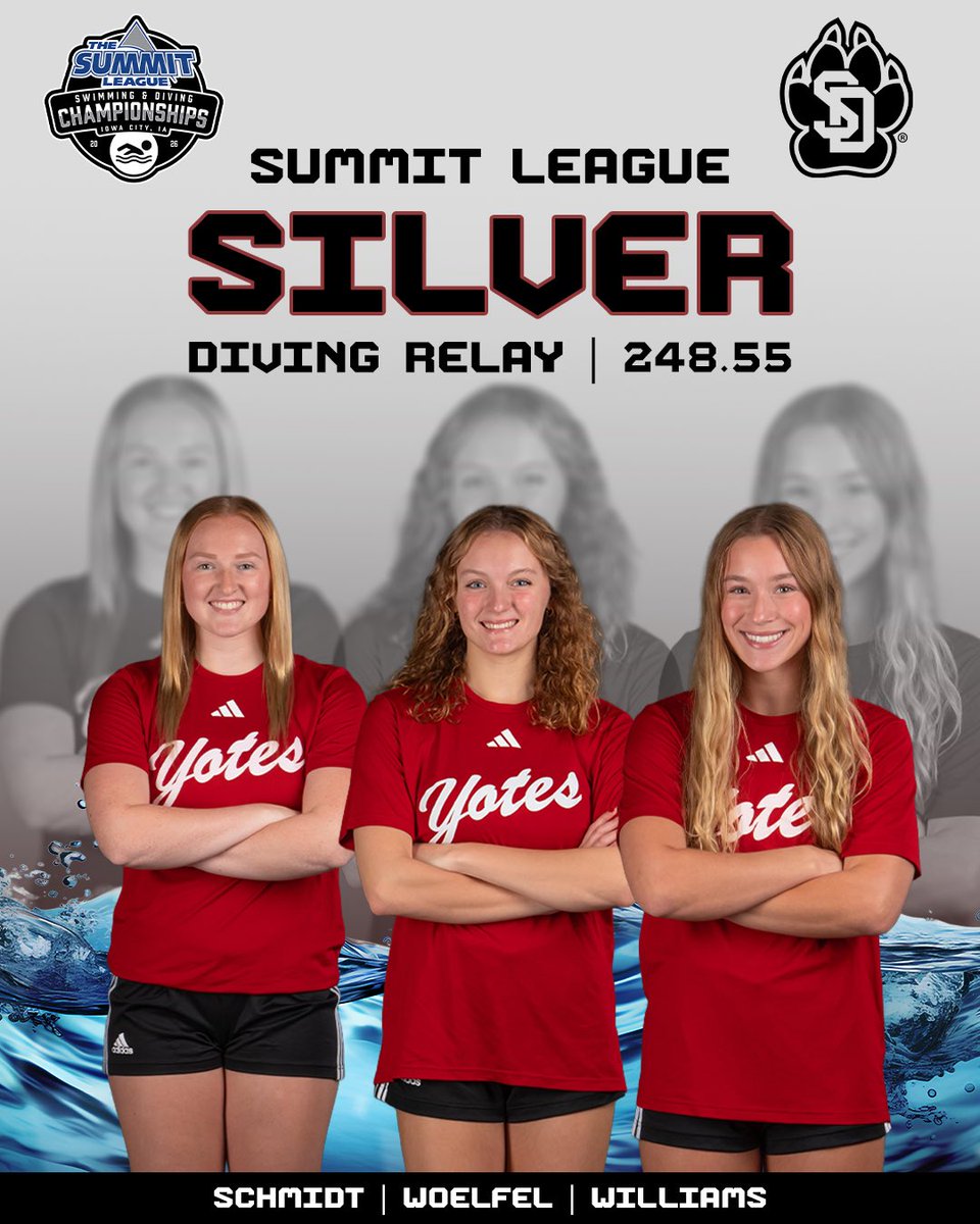 SDCoyotesSwim's tweet photo. The women’s team takes silver in the diving relay!

#GoYotes https://t.co/ChSzHkDGBh
