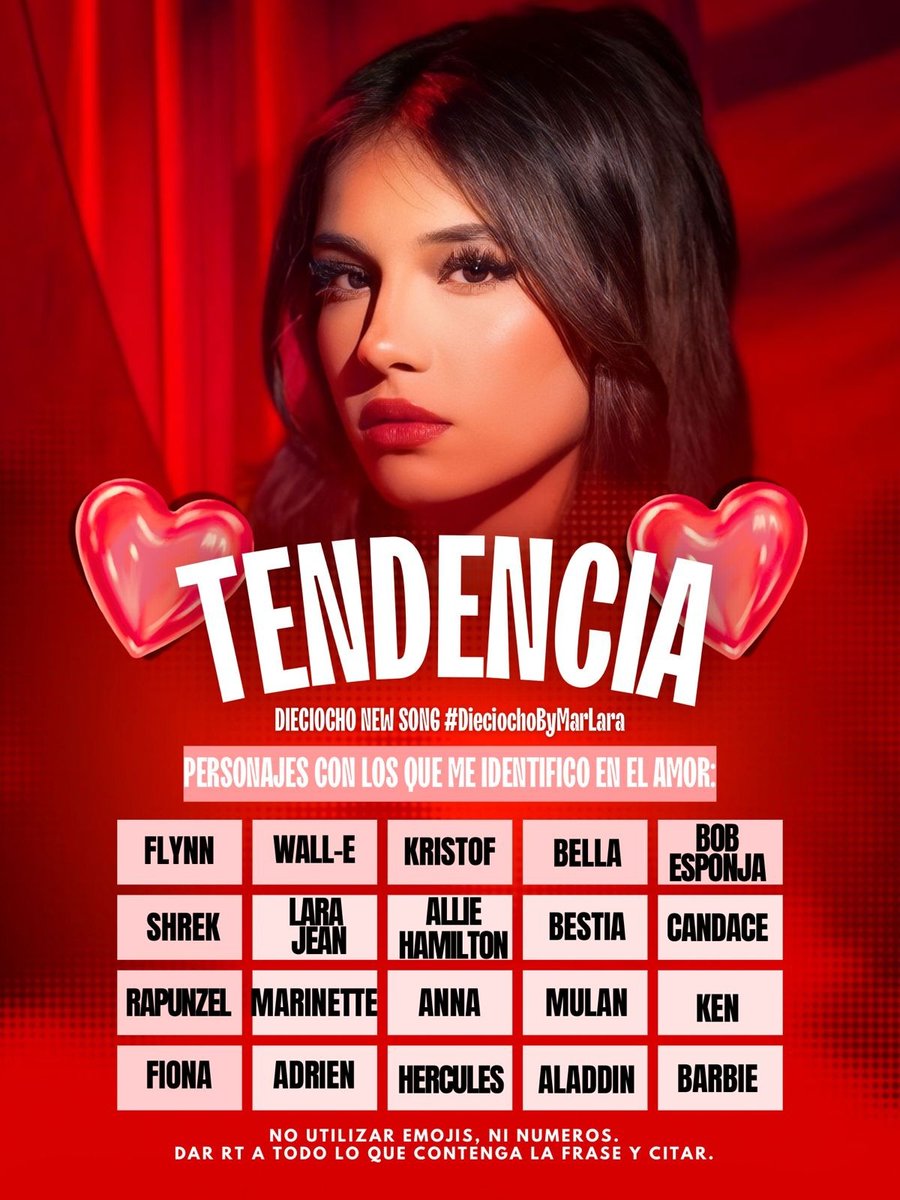 🚨TENDENCIA🚨
 HILO 10

⭐Frase: DIECIOCHO NEW SONG
#DieciochoByMarLara 

🏁OBJETIVO: Responde cada hilo según la temática del edit. 
⏰8:50 P.M dirígete a <a href="/regargollo/">Regina Gargollo</a> 
🚫No emojis, números. 
✅Da RT

Tema en Spotify 👇🏼
open.spotify.com/track/6hEyKkr5…