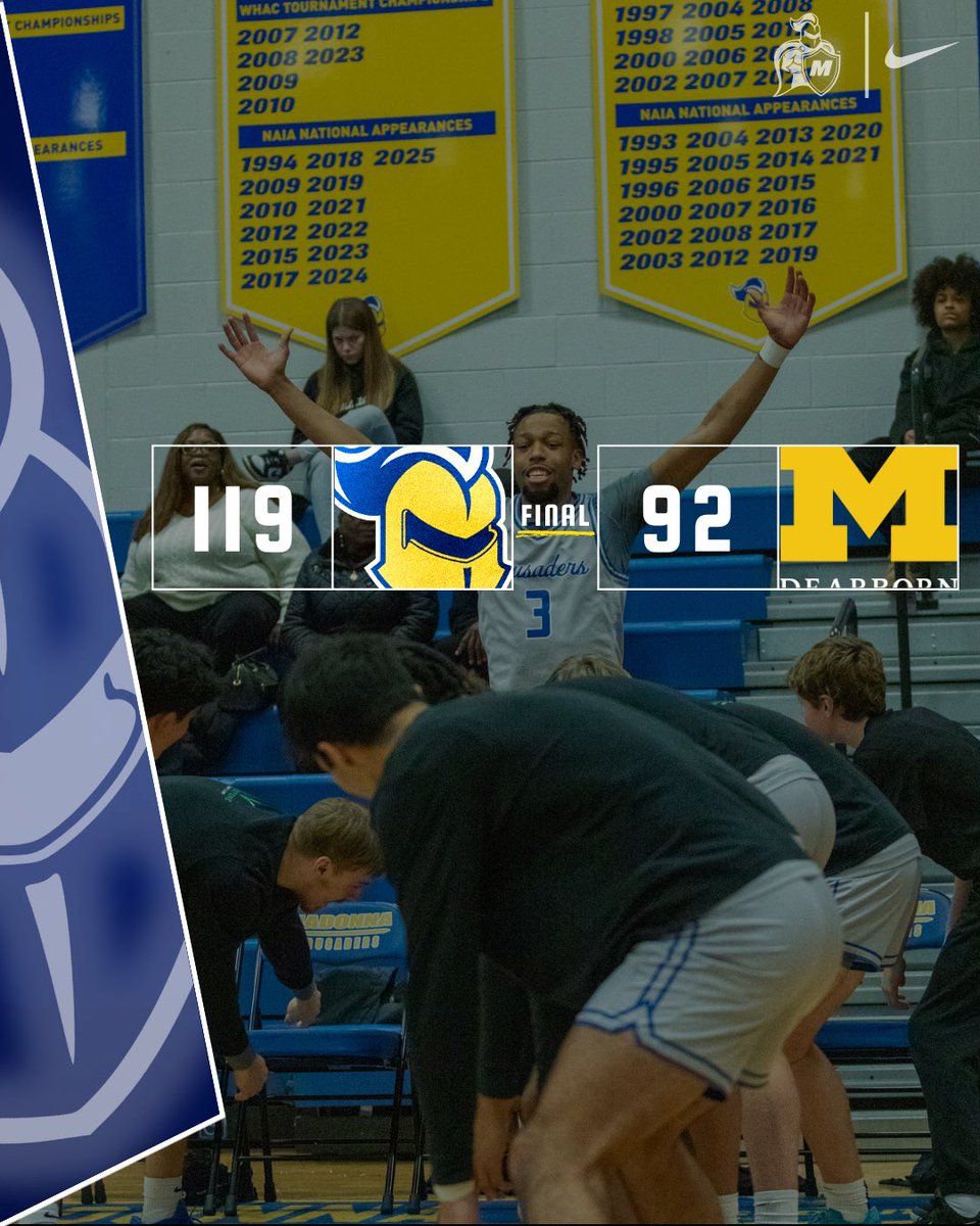 MUCrusadersMBB's tweet photo. CRUSADERS WIN!!

#crusadernation https://t.co/4OQr9qa3YJ