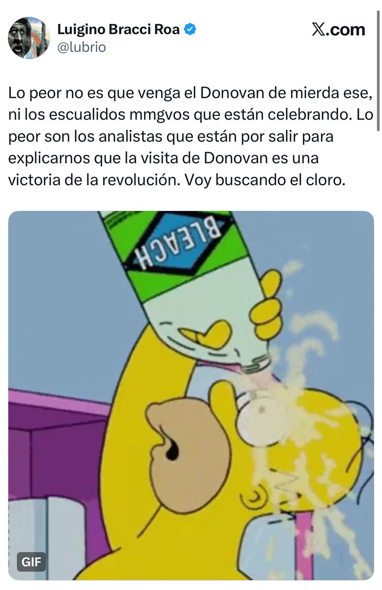 OrlvndoA's tweet image. El chavista Lubrio está en una auténtica crisis.