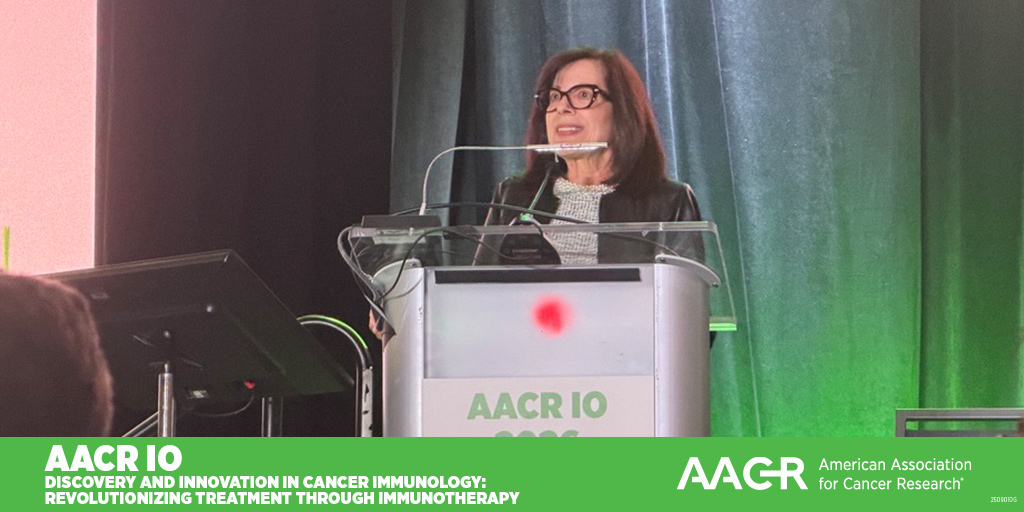 AACR's tweet photo. The Cancer Vaccine Era Has Arrived: Former AACR President and new @CIR_AACR co-editor Elizabeth M. Jaffee made this bold statement in a keynote address to open the AACR IO Conference on Discovery and Innovation in Cancer Immunology. #AACRIO26 https://t.co/qA3qDdATP7