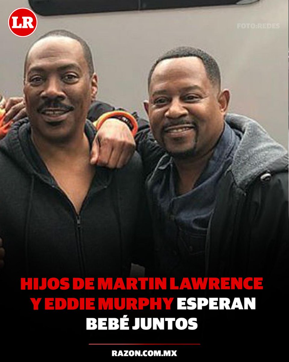 LaRazon_mx's tweet image. Los famosos actores Martin Lawrence y Eddie Murphy comparten un nuevo vínculo familiar debido al embarazo de sus hijos. Jasmin Lawrence y Eric Murphy confirman que esperan a su primer hijo próximamente 👶🎭✨ #MartinLawrence #EddieMurphy #Hollywood