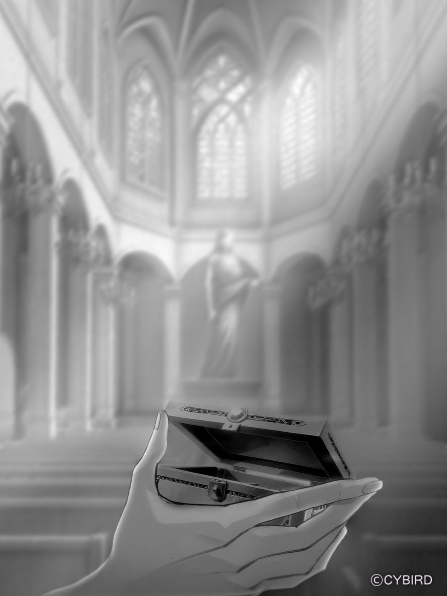 ikevil_en's tweet photo. He sat next to me and listened to my shaken voice. 

But the more I talked, the more sorrow filled my chest, and my tears came rushing back. 

Sitting in that church, just the two of us, what finally stopped my tears... was the chime of the music box in his hands.

#Episode0 https://t.co/Joa95Nelc4