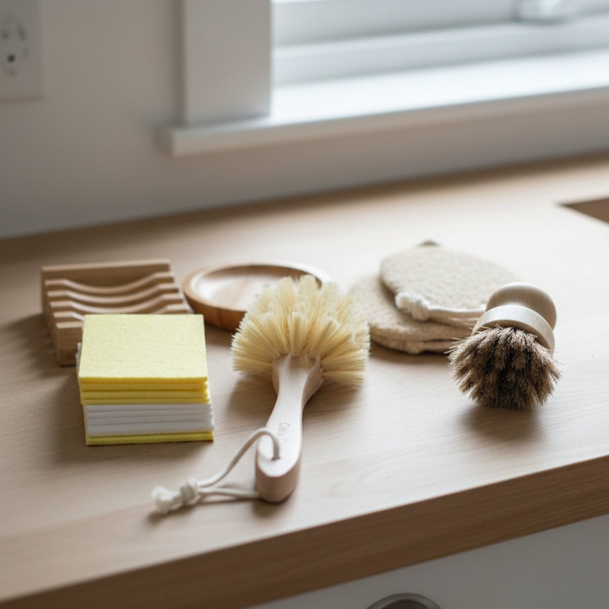Clean home. Clear conscience. 🌱
✔️ Natural fiber dish brush
✔️ Plant-based scrub pads
✔️ Wooden soap lift
✔️ Compostable sponges
✔️ Zero plastic vibes
GaiaGuy.com 
Just simple, effective cleaning — the way it should be.
#PlasticFreeHome #SustainableSwaps #GaiaGuy