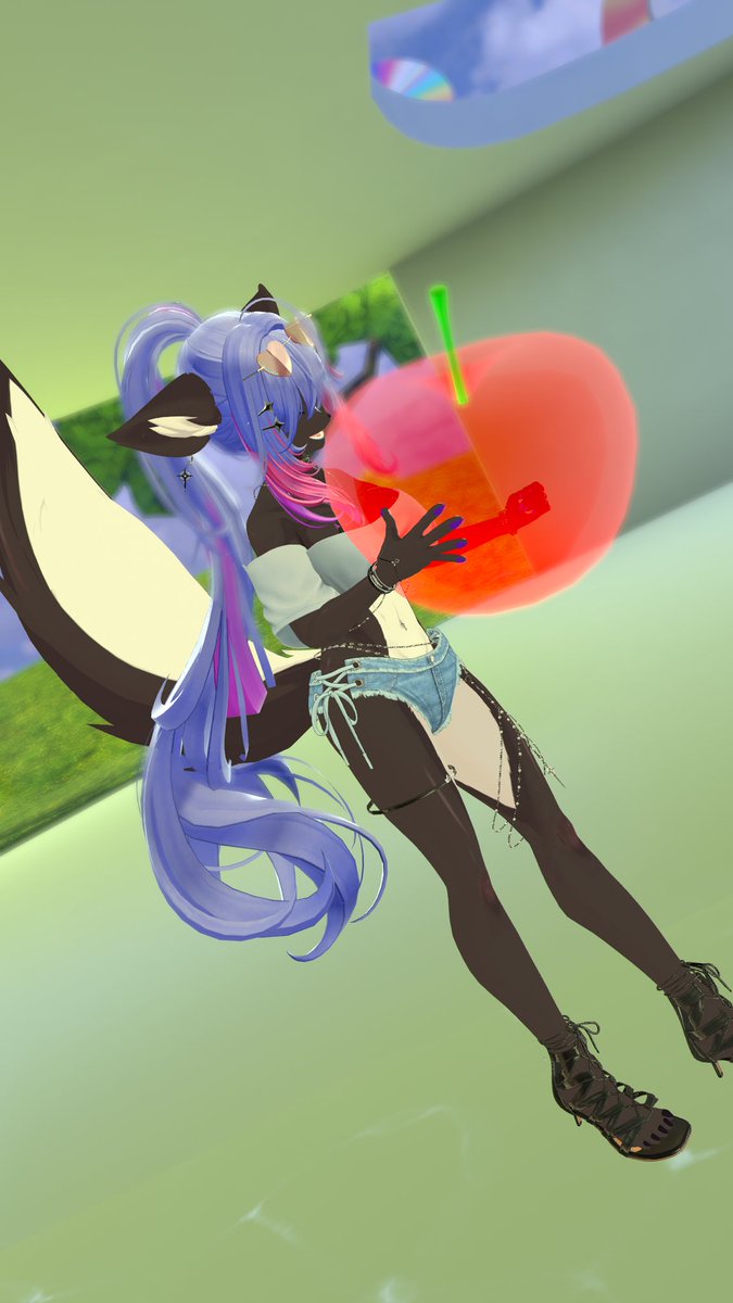 かわってるけど美味しそうなリンゴだ！💜 いただきま〜す💜 ぼふん……🎈