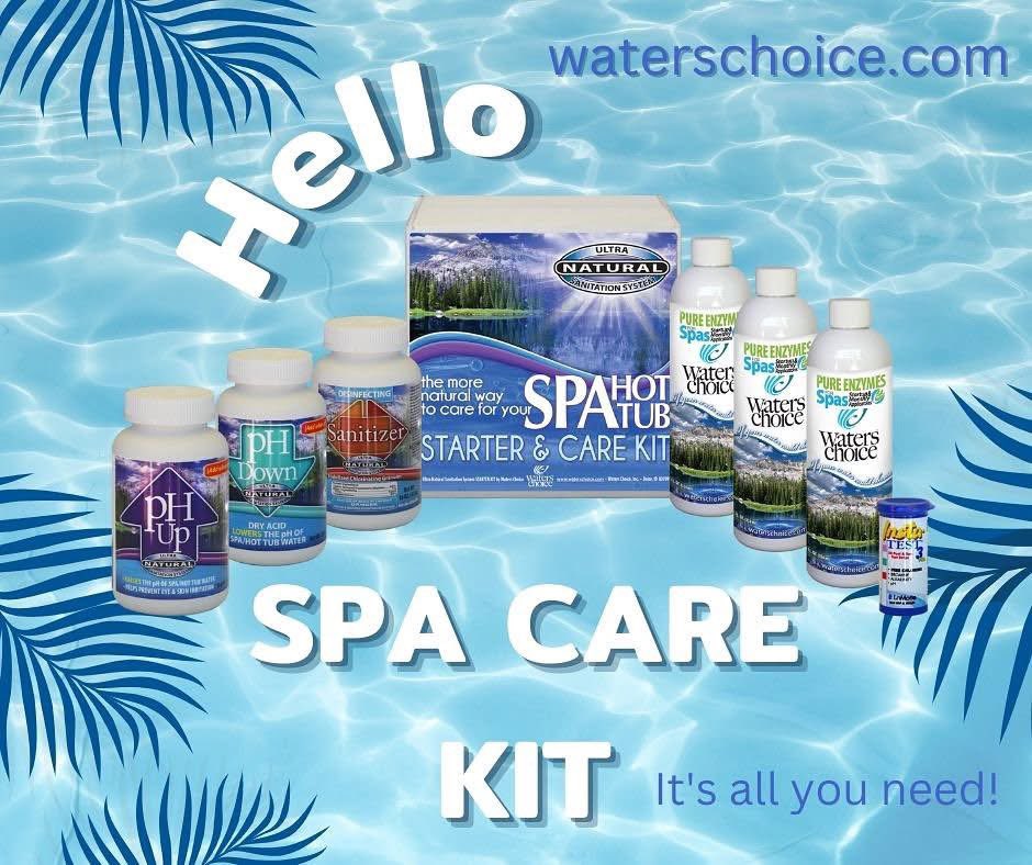 Waters Choice Spa Starter and Care Kits are a customer FAVORITE!! We designed it just for YOU 🤗💦 It's simple to order by clicking over to our website 📱 We'll see you there!