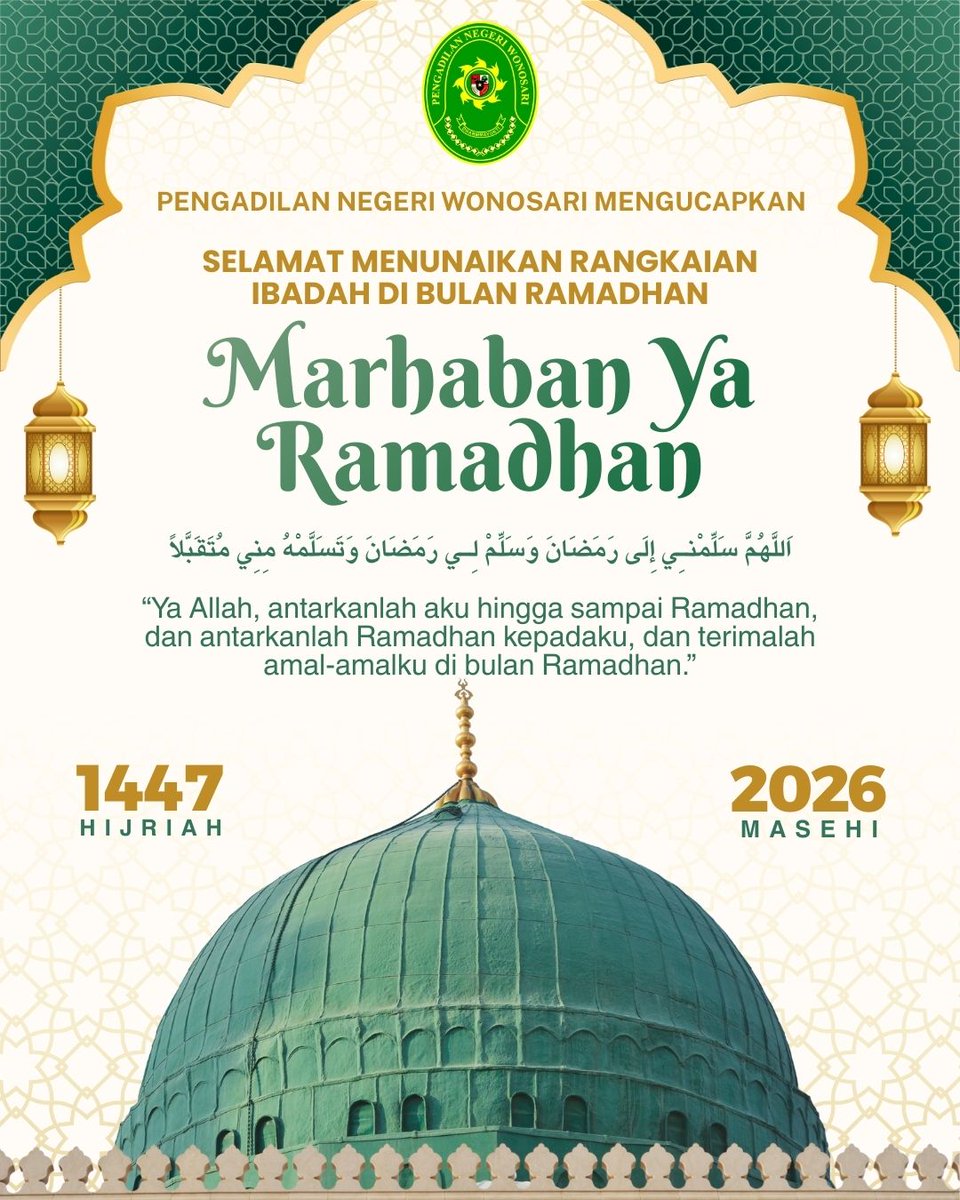 pnwonosari's tweet photo. Selamat menunaikan ibadah di bulan Ramadhan 1447 https://t.co/VlbLJaXhET