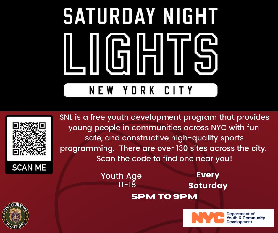 NYPD67Pct's tweet photo. 🏀 Head to any of the following Saturday Night Lights locations here in the confines of the 67th Precinct every Saturday from 5PM - 9PM. 

🏫 P.S. 181 - 1023 New York Ave
🏫 Winthrop Campus - 905 Winthrop Street
🏫 Tilden High School - 5800 Tilden Ave https://t.co/Zg7gdC7bEq