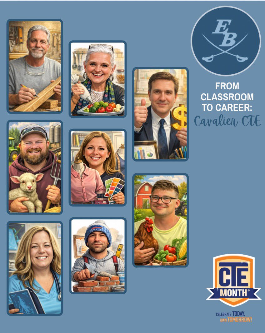 ashuping05's tweet photo. In honor of CTE month, we are celebrating our BCPS CTE teachers. Today, we are recognizing East Burke High School CTE! Thank you for all you do! #AllinBCPS #CTEforNC https://t.co/04jnQKnJDk