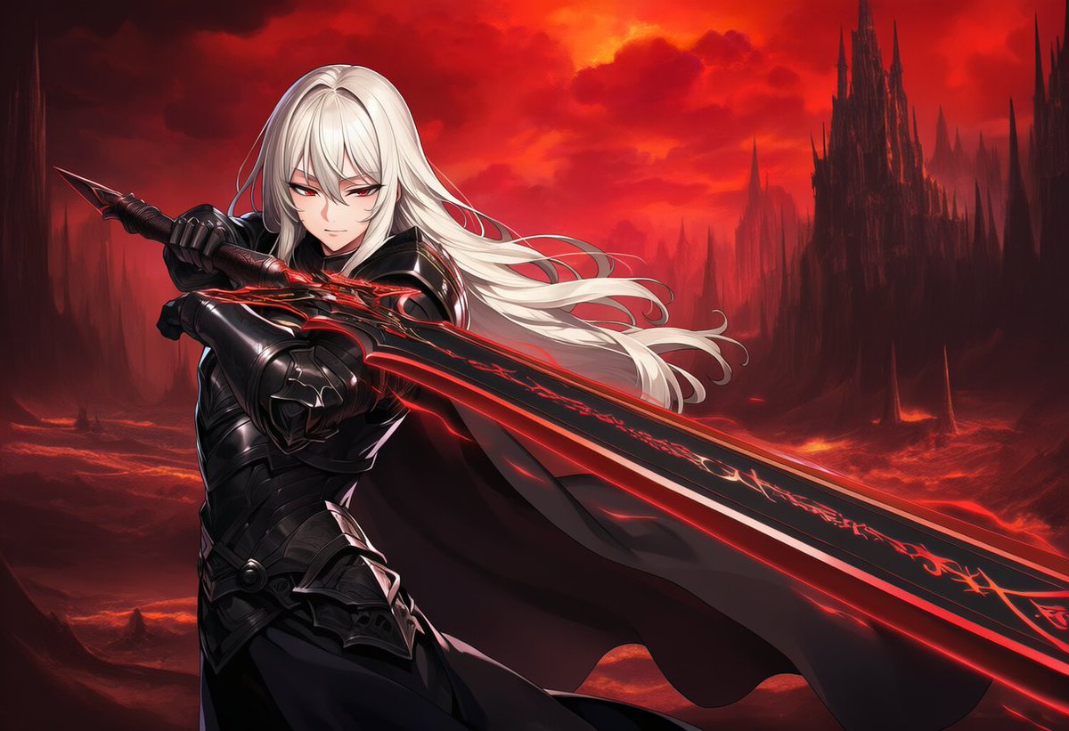oganessonkobo's tweet photo. #これを見た人は無言で黒が入っている画像を貼れ
エルリック・サーガでファンタジーを履修した人間なので、未だにアルビノのイケメン＋魔剣が鉄板の組み���わせに見える https://t.co/lowcRsffha