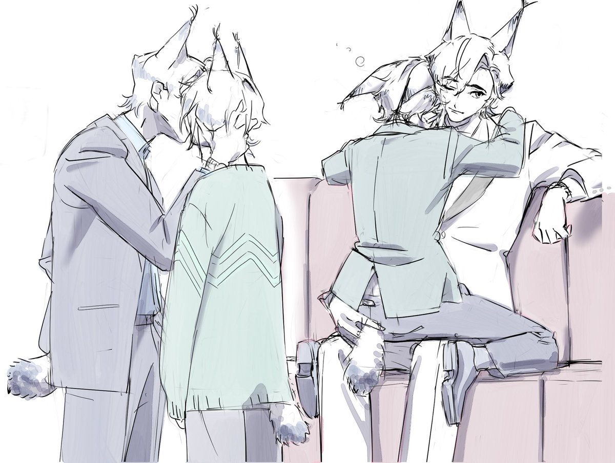 pawru__'s tweet photo. ※擬人化⚠︎︎
いちゃついてる男兄弟が見たいだけに描いたキャトパウ… https://t.co/JOKNJBOP35