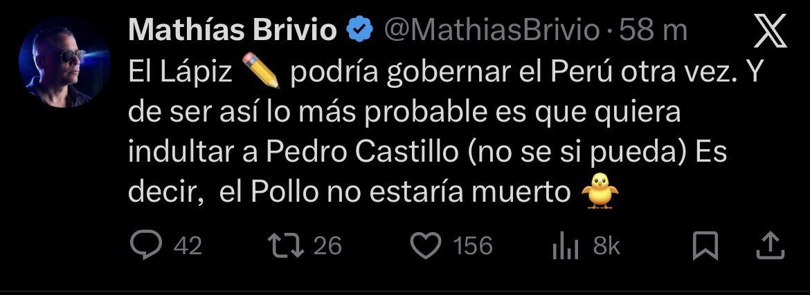 Uncafecommie's tweet photo. No veo ni un solo tuit sobre la elección de Jerí como presidente, pese a que fue denunciado por viol4ción. Este silencio solo demuestra que, si el acusado es “de tu lado”, se minimiza; pero si es del frente, hay indignación total.

Si te vas a indignar, hazlo en ambos casos. https://t.co/4tL6VmsRLY