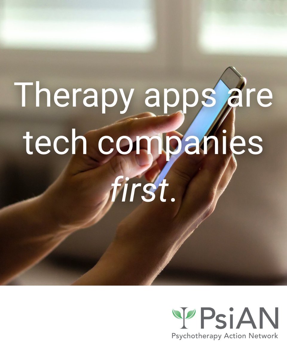 PsiANorg's tweet photo. Thinking about a therapy app? Before you sign up, here are 6 things worth knowing: https://t.co/25kcEfqKvw