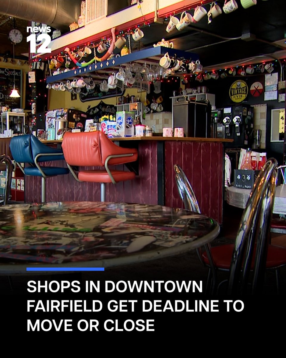 News12CT's tweet photo. BUSINESSES FORCED TO MOVE: Several businesses in downtown Fairfield have until mid-April to either close or find a new location.
#News12 #Connecticut #Fairfield #CommunityChange #ApartmentDevelopment #News
https://t.co/sBrAa1mS57 https://t.co/9aI1CGHr0Y