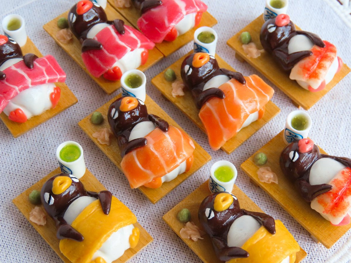 chakipico30th's tweet photo. 🍣×🐧
お寿司すやぁ( ˘ω˘ ) ｽﾔｧ…

#PicoPen #ぺこぺん
#ちゃきぴこ
#ペンギン好きさんと繋がりたい
#ハンドメイド https://t.co/2sNGSUgqTH