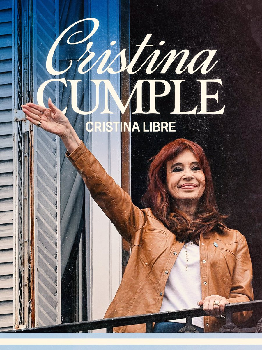 capitana_cfk's tweet photo. Cumple nuestra más leal compañera 🎂❤️✌🏻

#CristinaCumple #CristinaLibre https://t.co/XuYV5hYpz9
