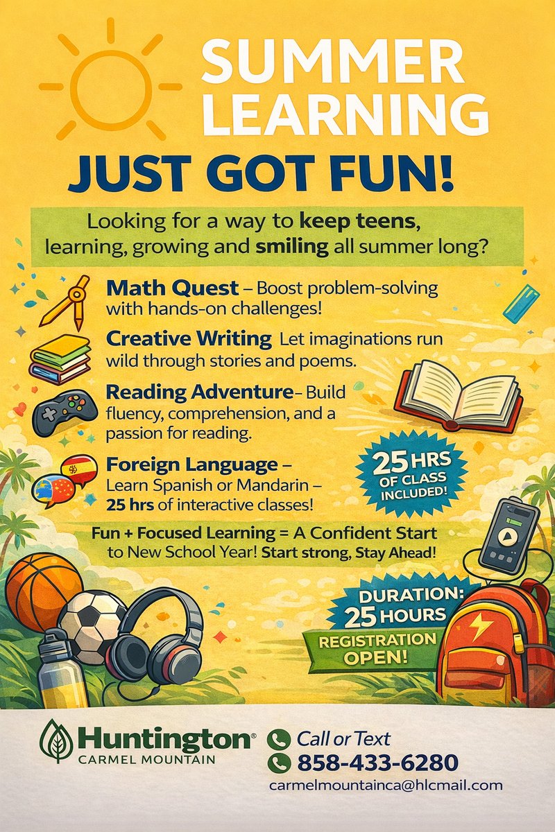 ☀️ Summer Is Not a Break From Learning — It’s a Head Start!
Keep skills sharp. Build confidence. Start next grade strong.