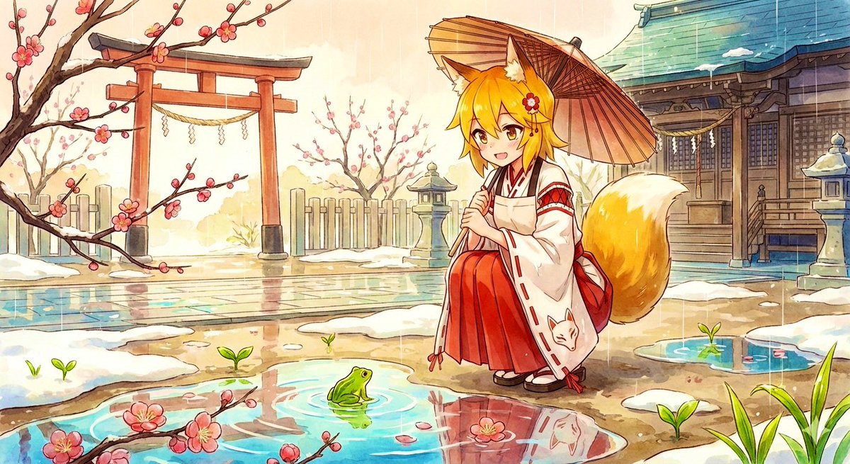 RT @Royalfox_japan: It is Rainwater of Japan.🦊 #仙狐さん #二十四