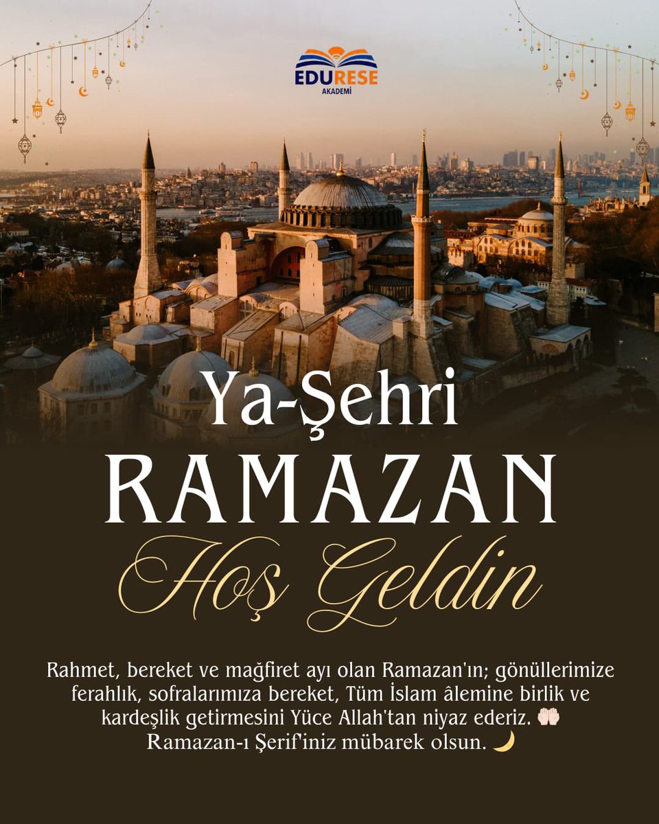 eduresecom's tweet photo. Ramazan-ı Şerif’iniz mübarek olsun ☺️ https://t.co/LNbTwepfey