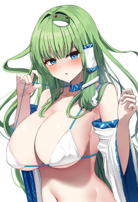 いつもの紐ビキニ早苗さん