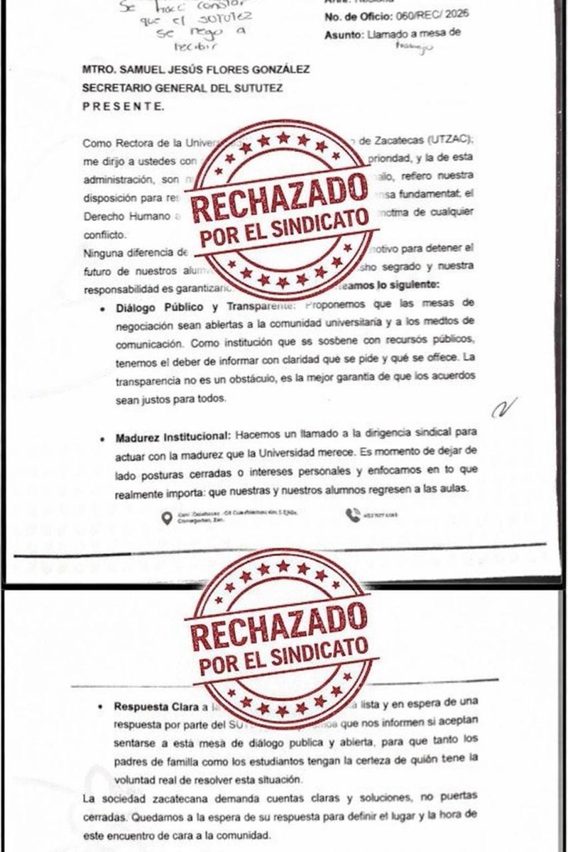 ntrzacatecas's tweet photo. #Comunicado #UTZAC https://t.co/GYbsW0680U