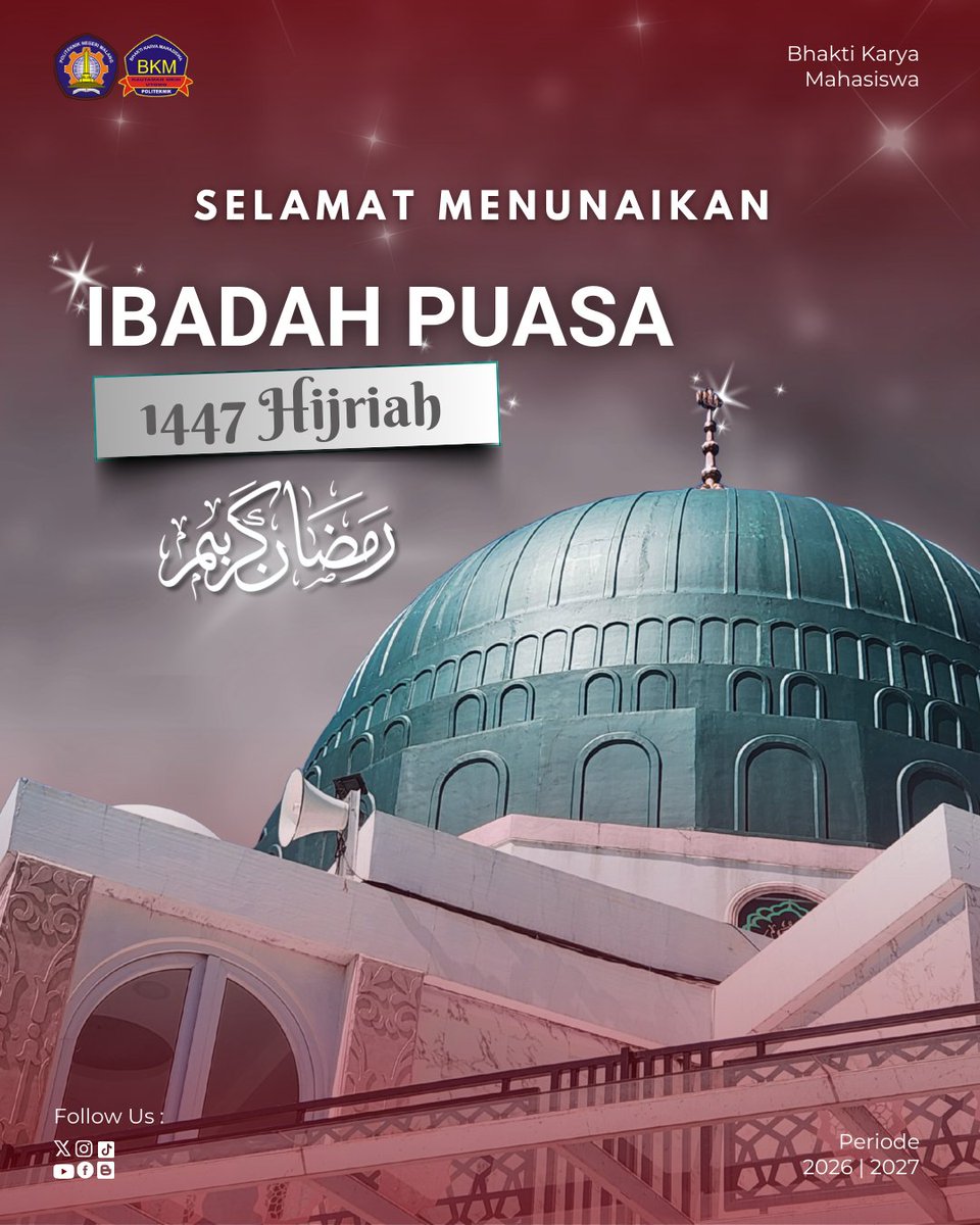 [BULAN SUCI RAMADHAN 1447 HIJRIAH]

Hello Everyone!👋🏻

Marhaban ya Ramadhan✨️
Bulan suci yang penuh rahmat dan ampunan kembali hadir menyapa kita.

Cek info selengkapnya di link bawah ini👇🏻
instagram.com/p/DU62ML1EsHx/…