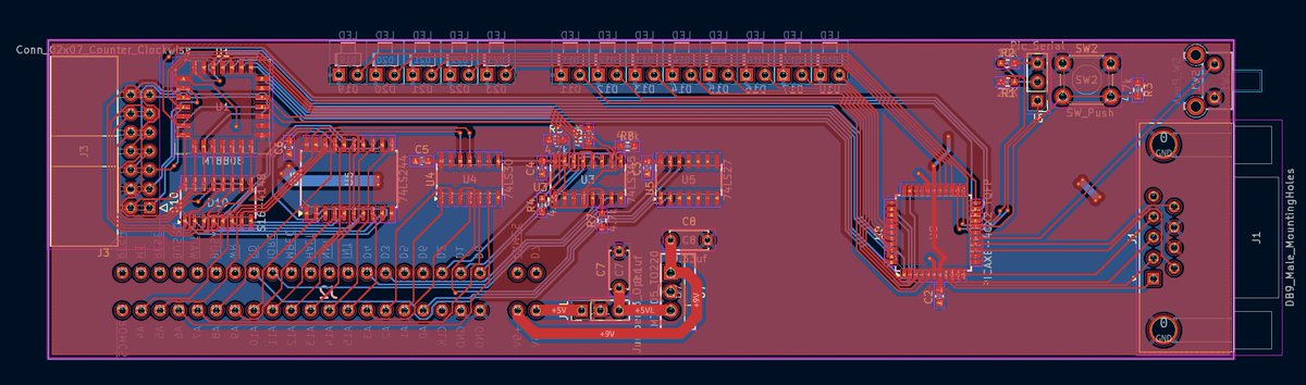 Well this is about as badly planned as it could be.  It started as a much larger through hole design but vanity took over, then I overestimated how crammed together it needed to be.  It's probably good enough to make one of, if the very basic version works (PCBs incoming).