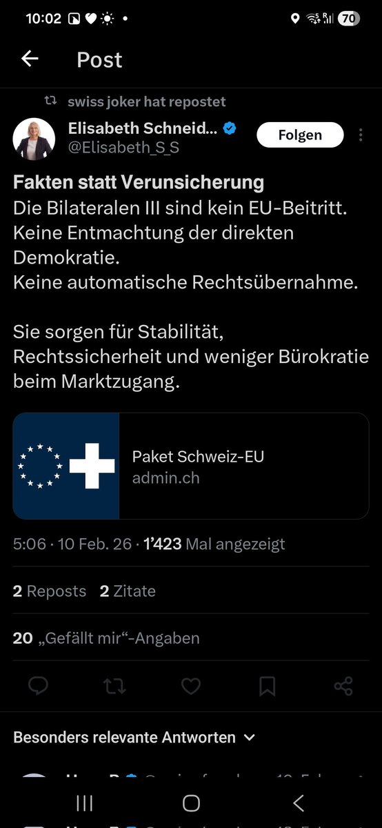 Nationalrätin Schneider-Schneiter behauptet, bei den Bilateralen III gebe es keine automatische Rechtsübernahme.
Das ist juristisch nicht haltbar.
Die institutionellen Protokolle regeln ausdrücklich die Angleichung an EU-Rechtsakte und eine einheitliche Auslegung inkl.