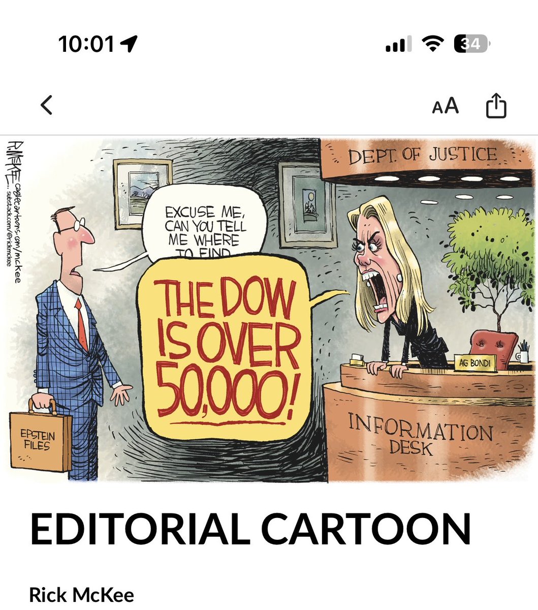 Citydweller3's tweet image. This was in the Phila Inquirer, page A12 on 2/16/26. Guess AG Pam Bondi has a lot of stocks.Too bad she  couldn’t simply apologize to the Epstein victims during her #uncivil congressional hearing. She should be charged with #ContemptOfCongress #disbarred and #impeached!