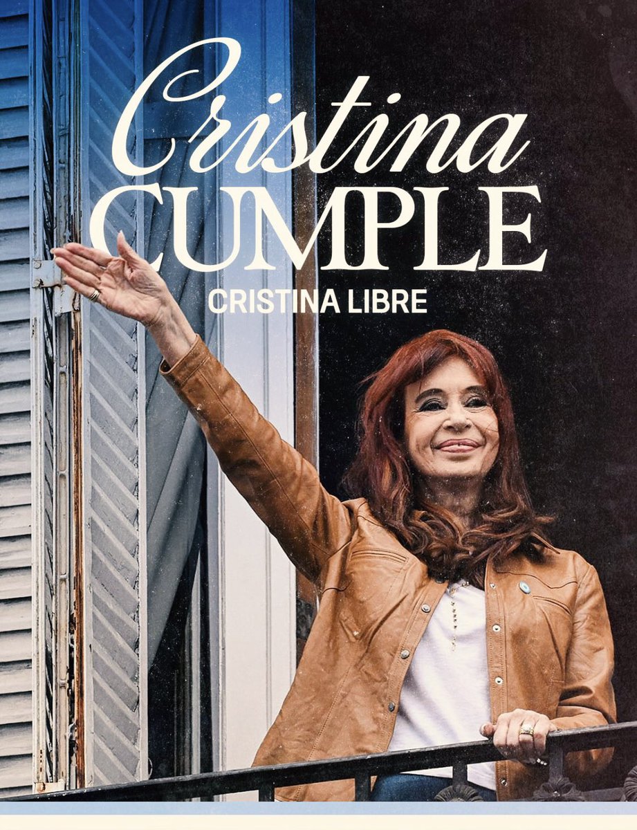 Cumple nuestra más leal compañera 🎂❤️✌🏻

Cristina lleva 247 días presa injustamente, por pararse de manos al poder real y devolverle la dignidad al pueblo.     

#CristinaCumple
#CristinaEsInocente 
#CristinaLibre