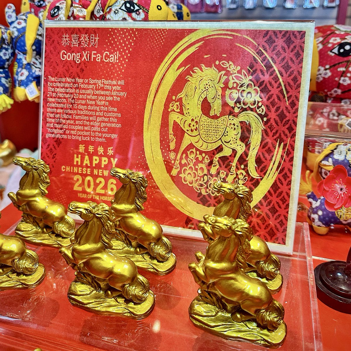 TuckBeck's tweet image. Epcot is not “Horse”-ing around, whenever it comes to celebrating the Lunar New Year! There is so much festive merch, you can find at the China Pavilion this year! 🏮🐴🧧
.
#DisneyBlogger #Epcot #LunarNewYear
#YearOfTheHorse #WaltDisneyWorld
#HappyLunarNewYear #Disney ✨