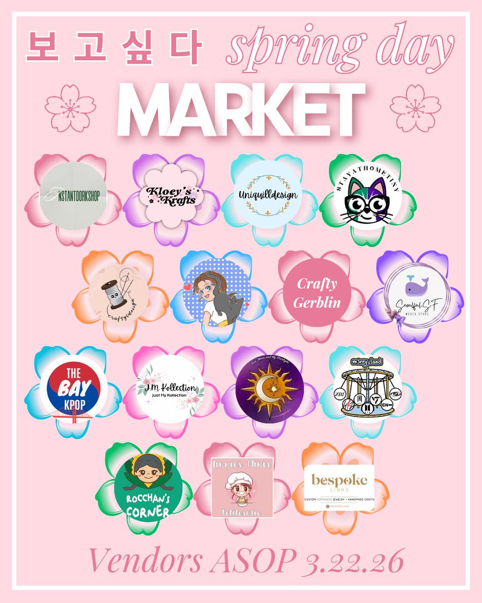 BdcgEvents's tweet image. Join us to celebrate BTS' comeback and multi group birthdays! Donation tier order info TBA.

#SpringDayMarketSJ
