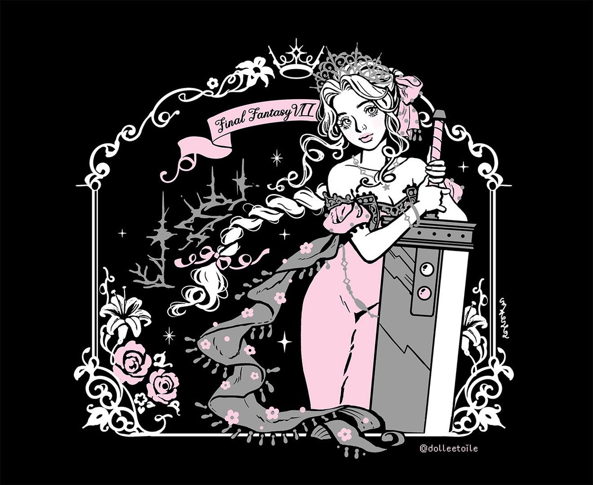 City of the Cetra 
Aerith for totebag design