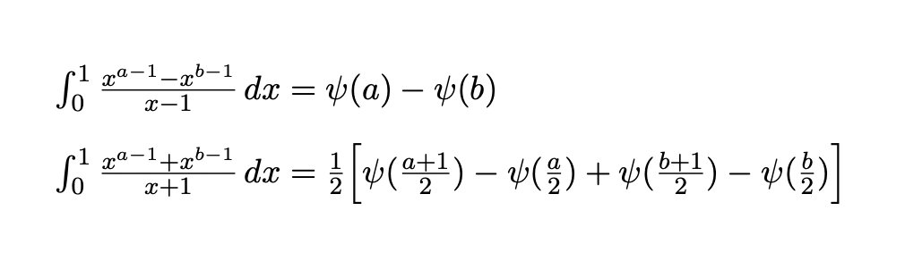 Two useful formulas: