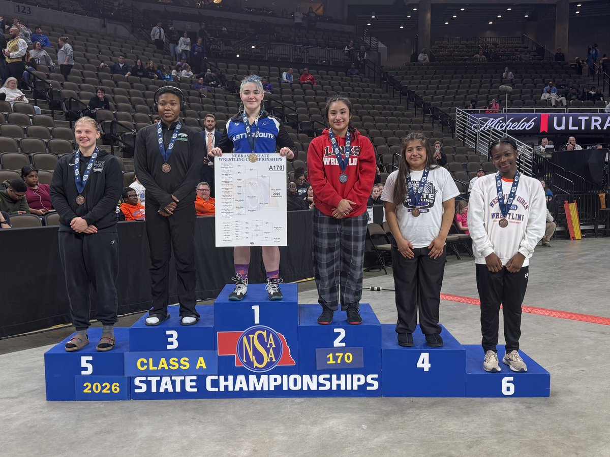 🤼‍♀️Congrats to our Class A 170 Pound NSAA Girls State Wrestling Champion: Olivia Garrean from Plattsmouth High School! #nebpreps