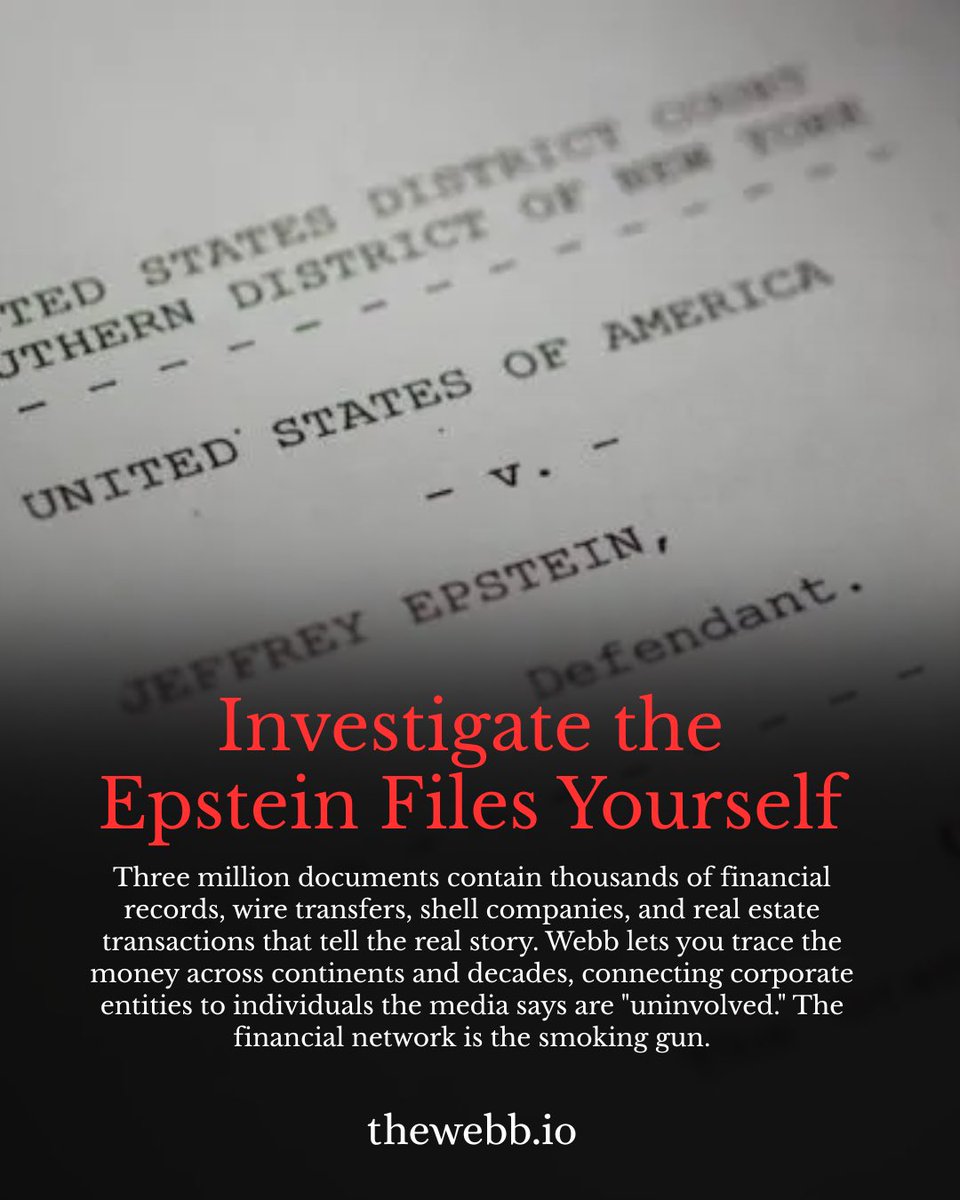 The Epstein Files have never been more accessible.  

thewebb.io 

<a href="/IanCarrollShow/">Ian Carroll</a>