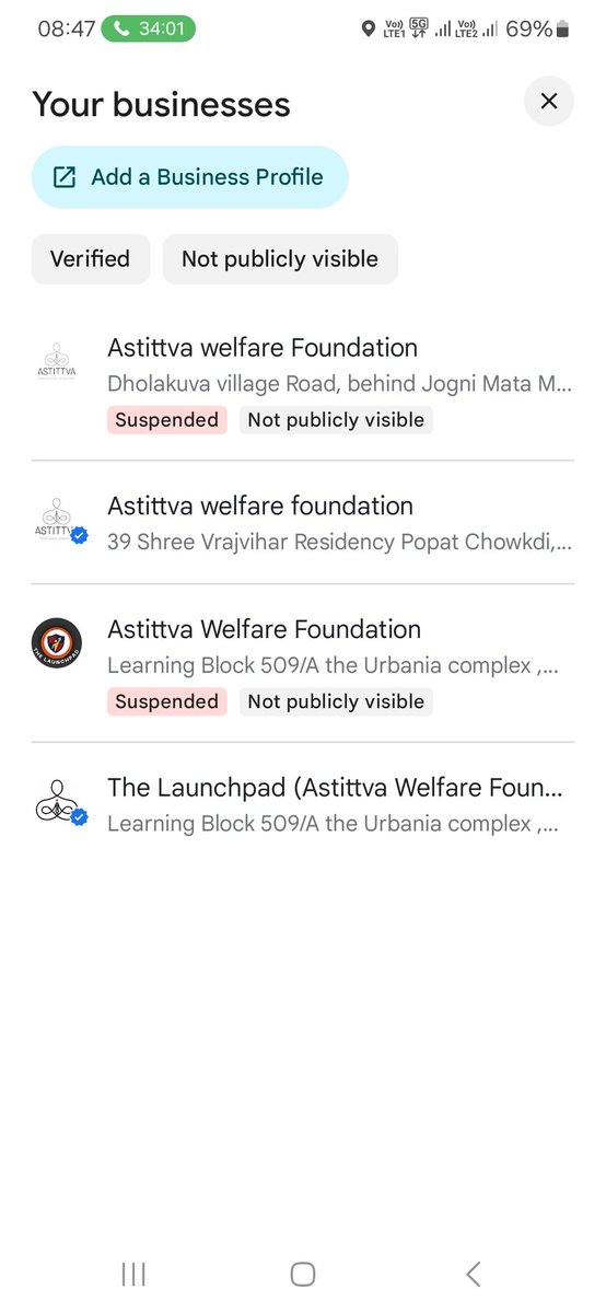 CoachPankajmall's tweet photo. @GoogleMyBiz @Google @GoogleIndia my Not For Profit page is down for the main legal registed  location however if I am creating  page with same name same locations  it's getting approved. Trust google that they are for small n not for profit business  as well. https://t.co/VKTw3Jv9yH